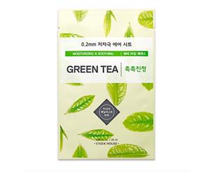 6 Pieces x Etude House 0.2 Therapy Air Mask #Green Tea - Soothing & Moisture - Korean Face Mask Sheet
