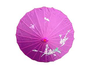 6x Chinese Japanese Bamboo Parasol Umbrella - Purple