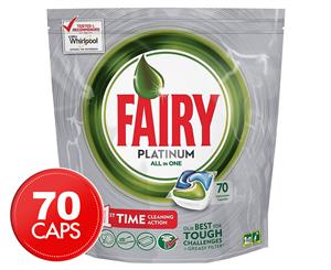 70pk Fairy Platinum All-In-One Dishwashing Capsules Regular