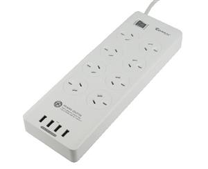 8 Outlet Power Board with 4 USB Charging Ports
