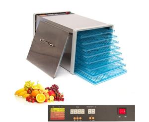 8 Tray Stainless Steel Food Fruit Dehydrator with Plastic Trays