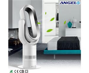 ANGELO Floor Cool hot Bladeless Fan Heater Remote Control 9h Timer 10 Speed Rating Silent