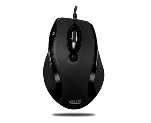 Adesso Wired USB Desktop Optical Mouse iMouse G2 6-Button 800-2400DPI Right-Handed Colour Black