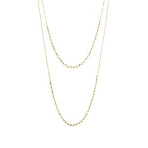 Adjustable Beaded Necklace in 10ct Yellow Gold