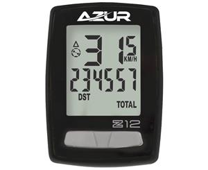 Azur Z12 Wireless 12 Function Bike Computer Black