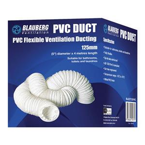 Blauberg 125mm x 4m PVC Duct