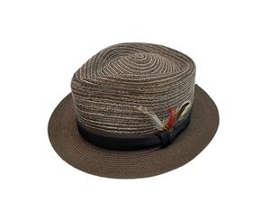 Boutique Men's Paper Straw Pork Pie Du-Pont Teflon Luxury Trilby Hat