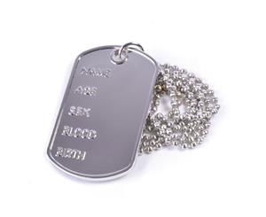 Bristol Novelty Dog Tag Necklace (Silver) - BN387
