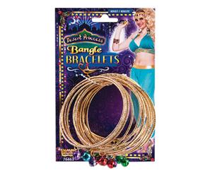 Bristol Novelty Unisex Adults Desert Princess Bracelets (Pack Of 20) (Gold) - BN794