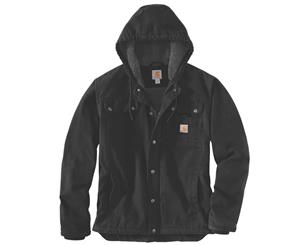 Carhartt Mens Bartlett Sherpa Lined Cotton Work Jacket - Black