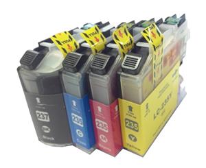 Compatible LC237 & LC235 Coloured Inkjet Cartridge Set For Brother Printers 4-Pack - Multi