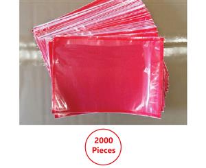 Document Enclosed Pouch 115x165mm RED CLEAR Window Sticker & Plain - 2000