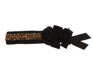 Dolce & Gabbana Black Crystal Special Piece Waist Belt
