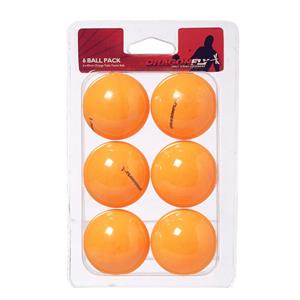 Dragonfly Orange Table Tennis Balls 6 Pack Orange