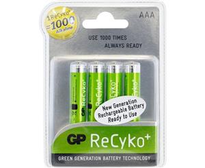 GP4AAARECY GP Recyko Lsd Aaa Battery 4Pk 820Mah Rechargeable Nimh Gp