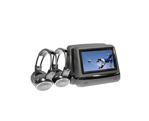 Gator Dual 7" Screen HD Headrest Car Back Seat Multimedia Players w/ 2 x wireless Headphones / video playback via USB / SD  black  New