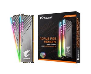 Gigabyte 16GB 2x 8GB DDR4 3200MHz C16 1.35V AORUS RGB Gaming Memory for Desktop GP-AR32C16S8K2HU416R