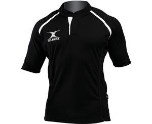 Gilbert Rugby Mens Adult Xact Match Polyester Rugby Shirt - Black