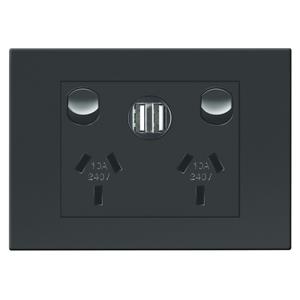 HPM VIVO Double Powerpoint With Double USB Port