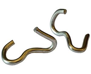 Horse Bridle Curb Chain Hooks - Pair - Stain/Steel