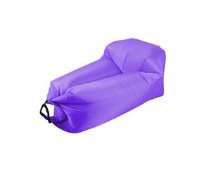 Inflatable Airpod Air Chair Lazy Bag Camping Portable Sofa Beach Couch Purple