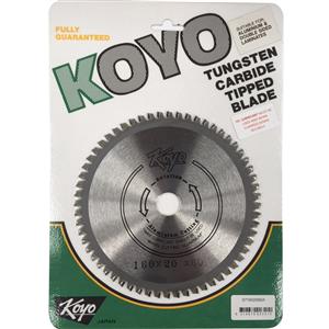 Koyo 160mm 60T 20mm Bore Circular Saw Blade For Aluminium Cutting
