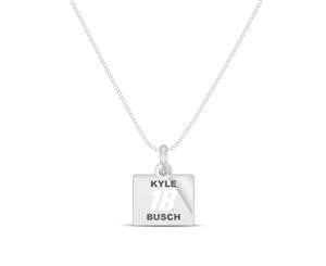 Kyle Busch Diamond Pendant Necklace For Women In Sterling Silver Design by BIXLER - Sterling Silver