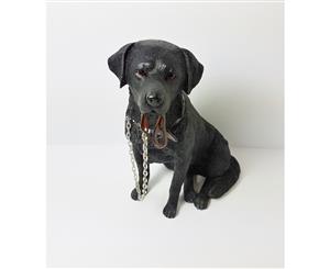 Leonardo Studios Walkies Collection Labrador Black Dog with Lead LP08280