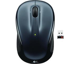 M325DG LOGITECH Cordless Optical Mouse Nano USB Dark Grey the Contoured Shape With Textured Rubber Grips Keeps Your Hand Happy &Ndash Even After