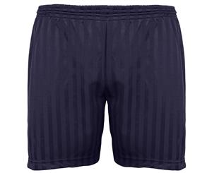 Maddins Kids Unisex Shadow Stripe Sports Shorts (Navy) - RW850