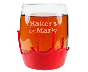 Maker's Mark Rounded Rocks Waxed 9 oz. Glass