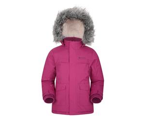 Mountain Warehouse Boys Padded Jacket Water Resistant with Microfibre Filling - Berry