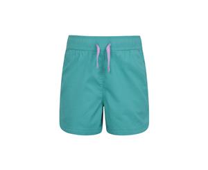 Mountain Warehouse Girls 100% Cotton Waterfall Shorts in Casual Style - Teal