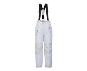 Mountain Warehouse Girls Ski Pants Snowproof Fabric with Part Elasticated Waist - Grey