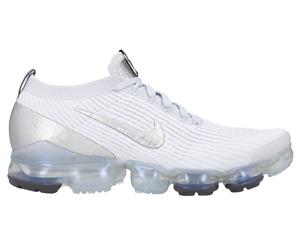 Nike Men's Air VaporMax Flyknit 3 Sneakers - White/Silver-Grey