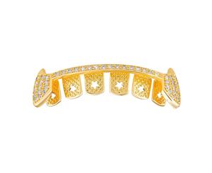 One size fits all Grillz - VAMPIRE Bling Zirconia Bar gold - Gold