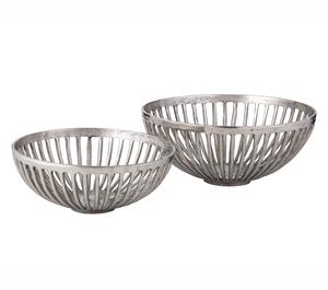 Philipa Silver Phino Metal Bowls Set of 2