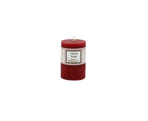 Premium 5cm x 7.6cm Velvet Rose Essential Oil Scented Candle - Red
