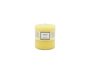 Premium 6.8cm x 7.2cm Lemon Citrus Essential Oil Scented Candle - Yellow