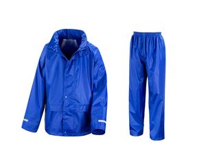 Result Core Childrens/Kids Unisex Junior Rain Suit Jacket And Trousers Set (Royal) - BC915