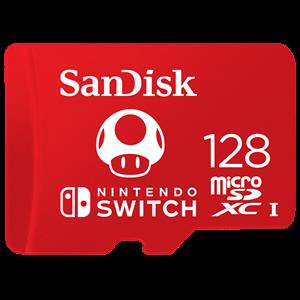 SanDisk and Nintendo Cobranded (SDSQXAO-128G-GNCZN) microSDXC Flash Card