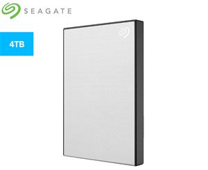 Seagate 4TB Backup Plus Slim Portable Hard Drive - Silver