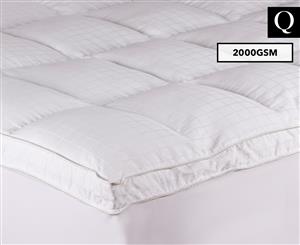 Sheraton Microfibre Queen Bed Mattress Topper 2000GSM - White