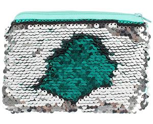 Silver and Green Reversible Sequin Purse Pack Of 12