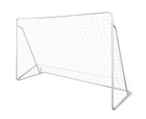 Soccer Goal Post Net Set Steel 240x90x150cm Children Training Equipment