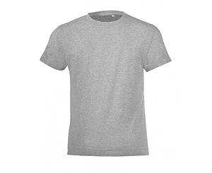 Sols Childrens/Kids Regent Short Sleeve Fitted T-Shirt (Grey Marl) - PC2798