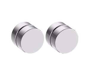 Stainless Steel Magnetic Clip Silver Mens Earrings