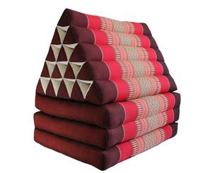 Thai Triangle Pillow Fold Out Mattress DayBed THREE FOLDS RED