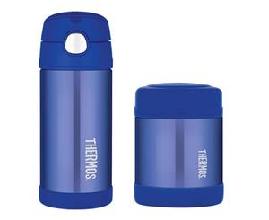 Thermos Funtainer 355ml Drink Bottle + 290ml Food Jar - Blue