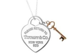 Tiffany & Co. Return To Tiffany Heart Key Pendant - Silver